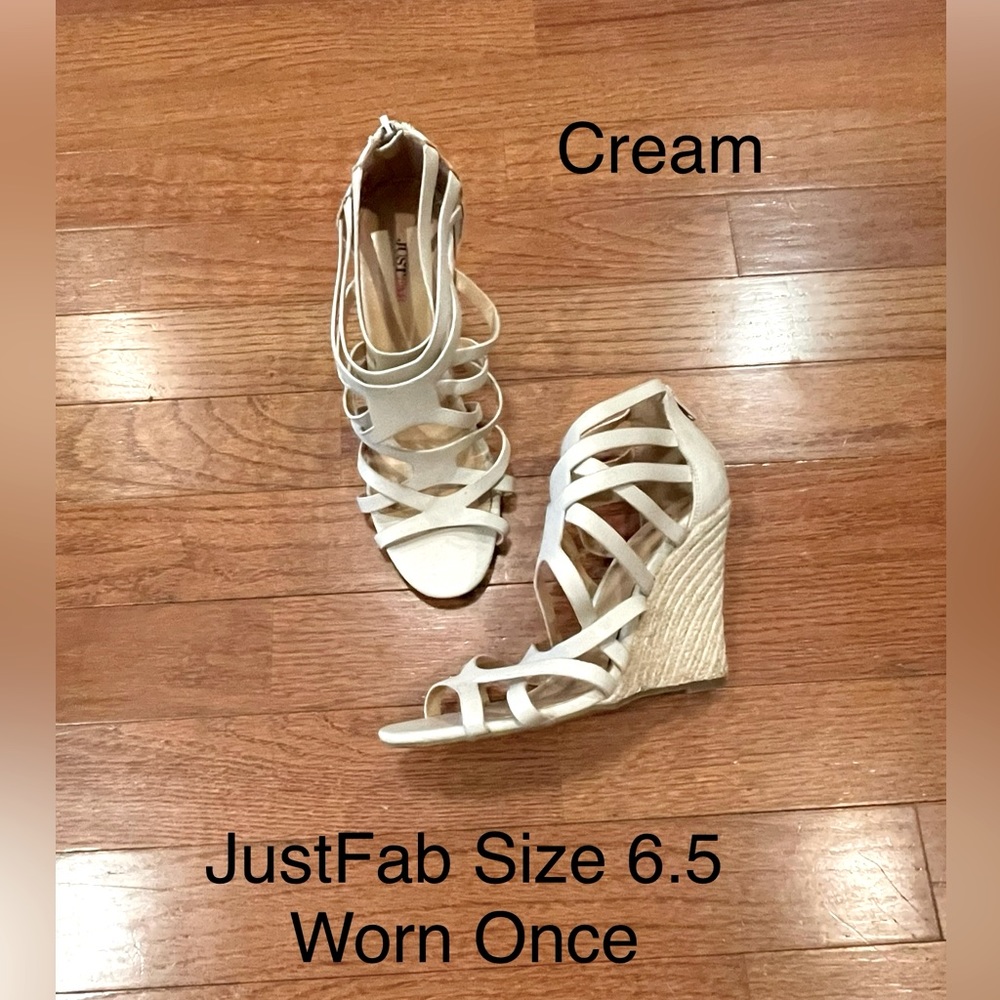 Cream JustFab Heels. Size 6.5